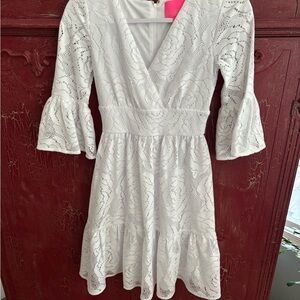 Lilly Pulitzer Elegant White Lace Dress